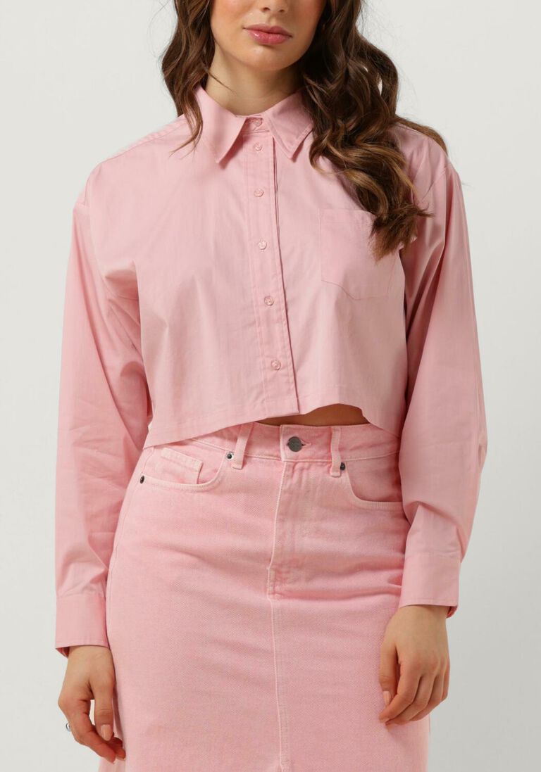 roze co'couture blouses cotton crisp cropped shirt