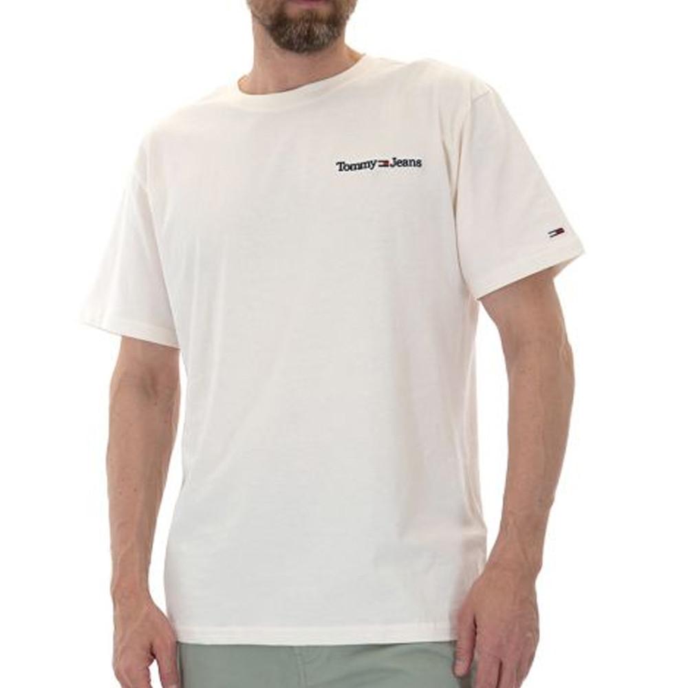 Tommy Hilfiger T-shirt Écru Tommy Hilfiger Linear