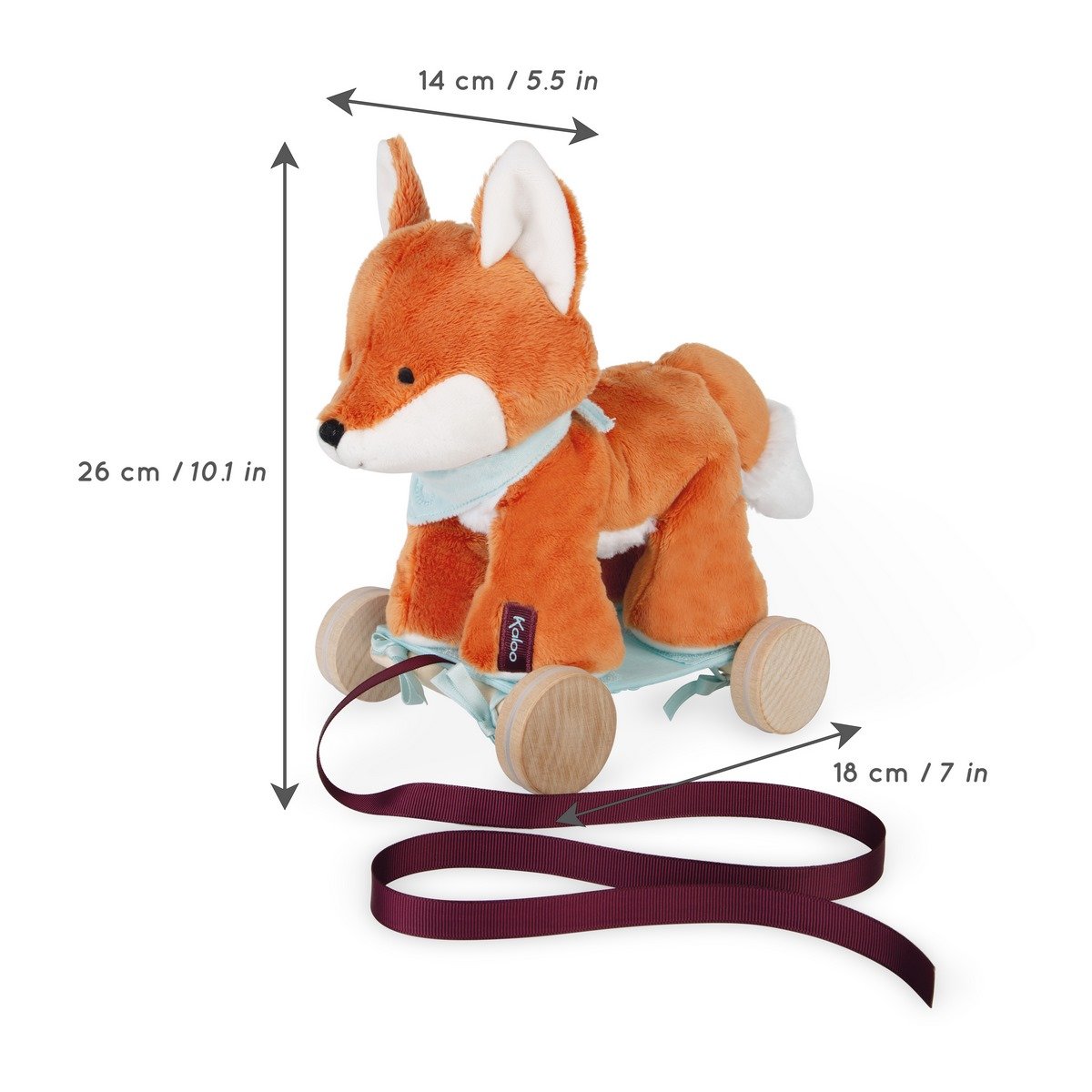 Les amis Kaloo : renard Paprika à promener 26 cm