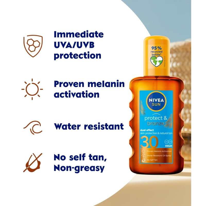 Nivea Sun Protect & Bronze Oil Spray SPF 30 - 200 ml