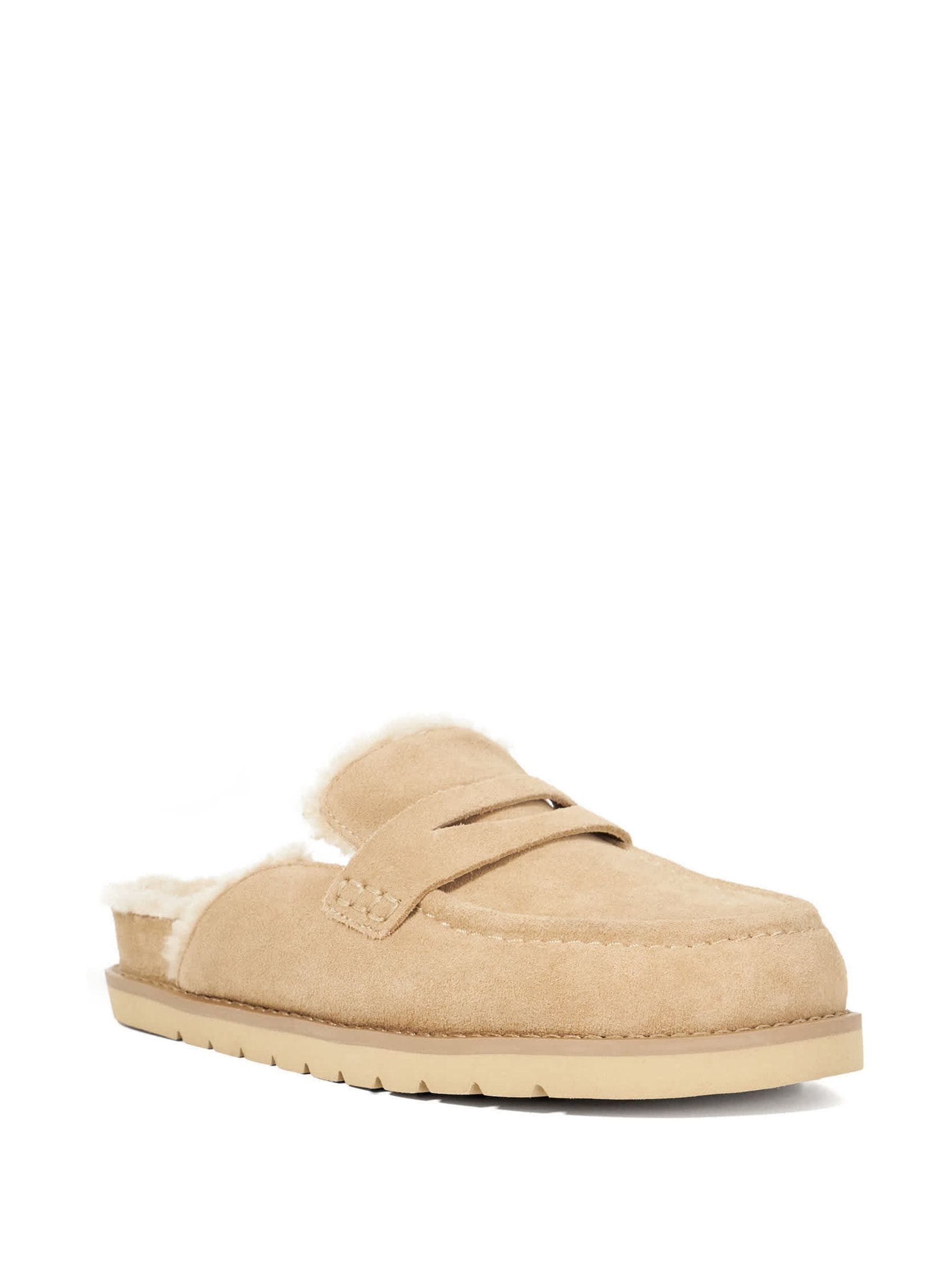 Zand - Dune London Goldy Lined Backless Loafers