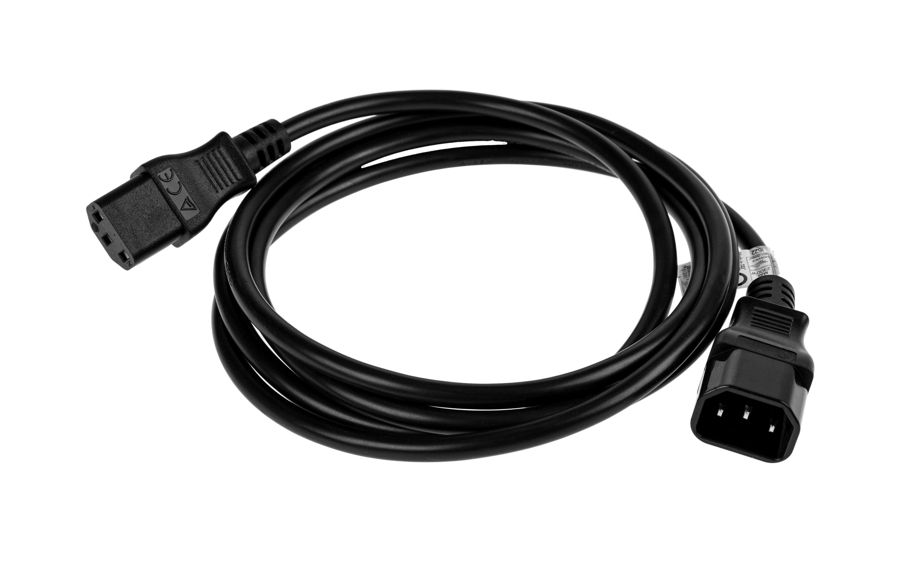 Verlängerungskabel C13-C14 2.0 m SchwarzNetzkabel-Verlängerung H05 VV-F3G0.75