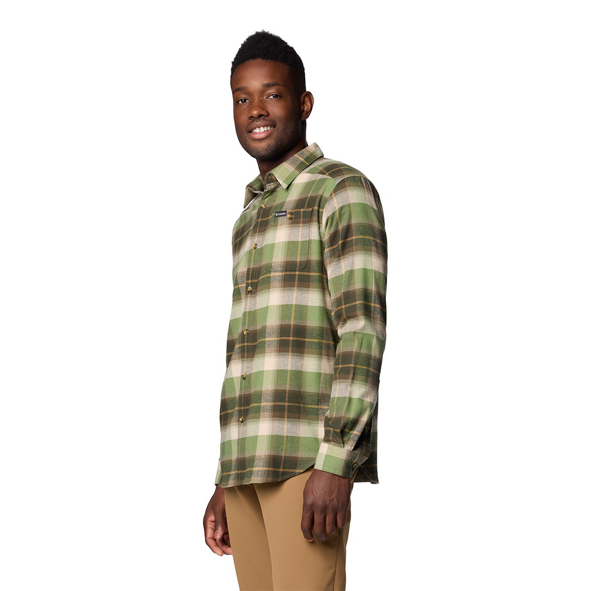 Columbia Cornell Woods Flannel skjorte, herre (Stone Green Classic)
