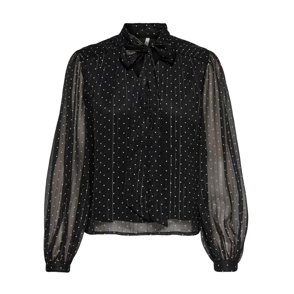 JDY Blouse Noir à PoisFemme JDY Bow