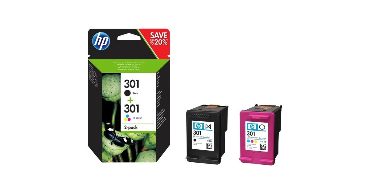 HP301 N9J72AE - Combopack inkt  (Zwart, Zwart, Magenta, Cyaan, Geel)