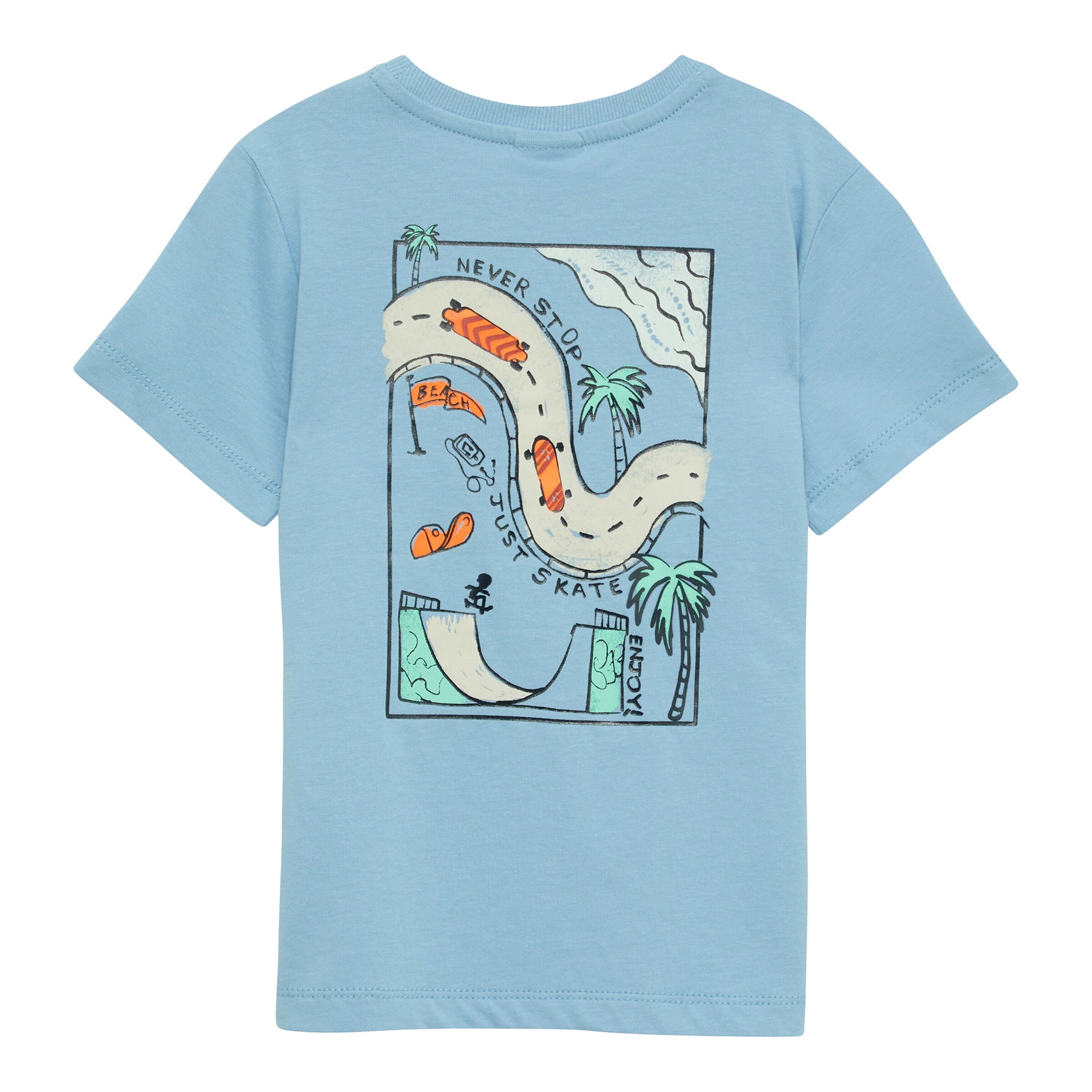 s.Oliver T-Shirt Skatepark hellblau/bunt