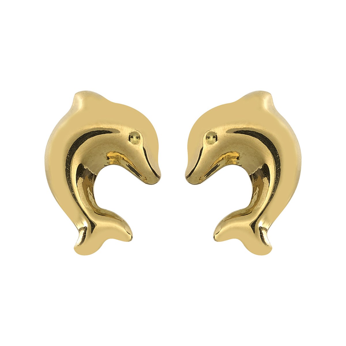 Boucles d'oreilles Brillaxis dauphin or à vis