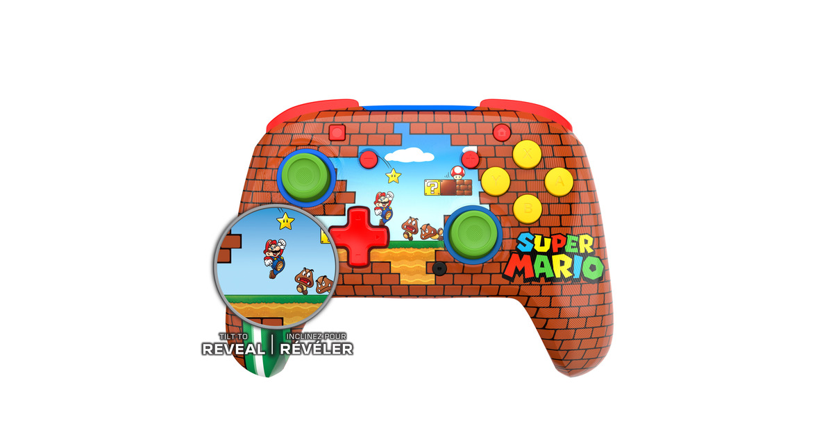 Turtle BeachRematch draadloze gamingcontroller – Mario Bricks  (Rood/groen, Nintendo Switch, Nintendo Switch Lite, Nintendo Switch - OLED-model, Nintendo Switch 2)