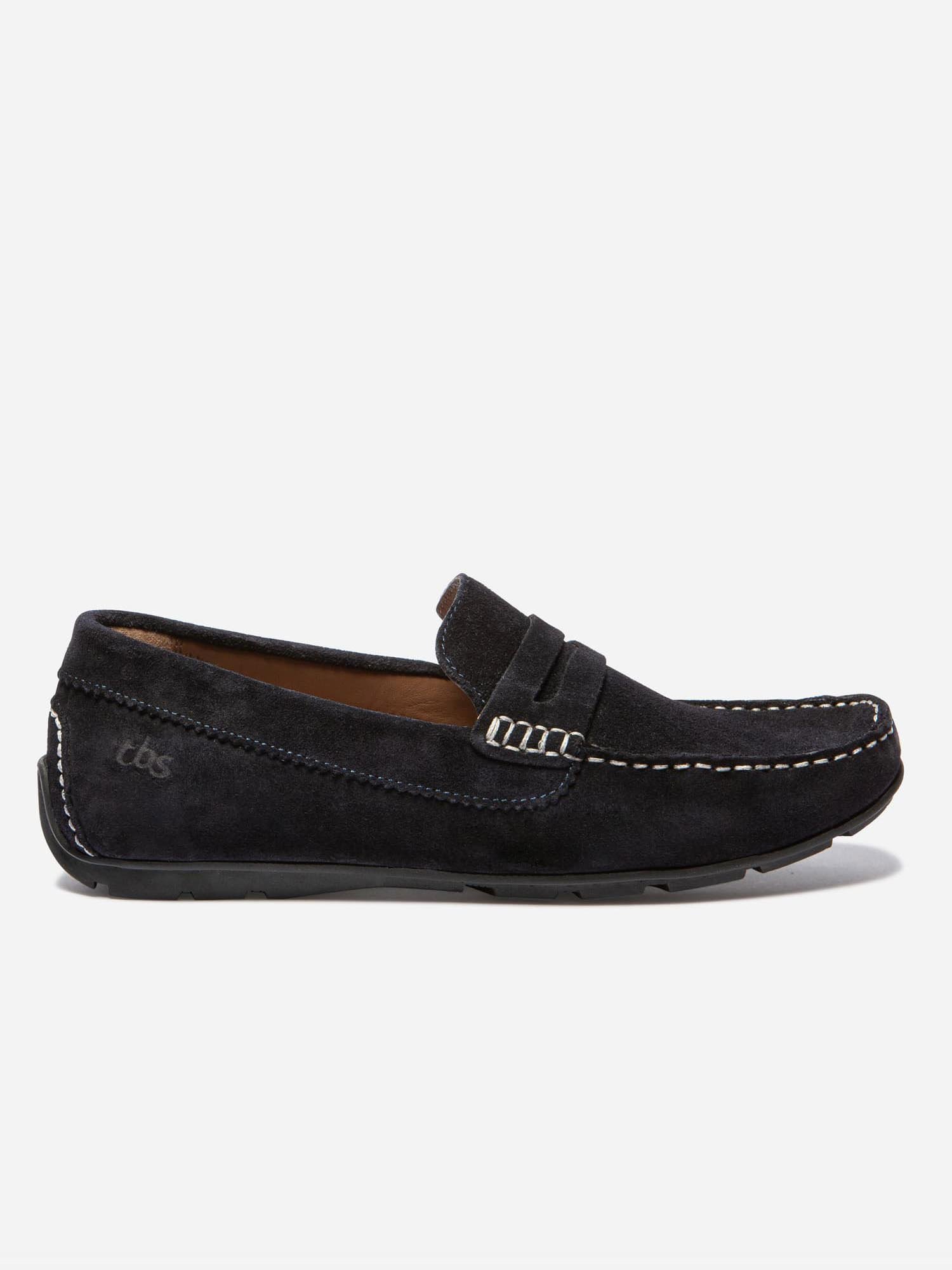 Mocassins Homme En Cuir Velours Marine