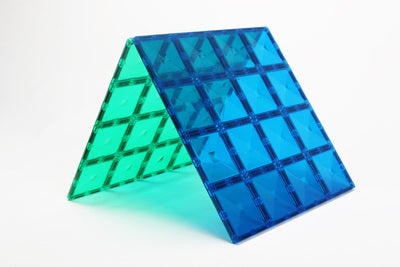 Connetix Magnetiske Byggeklosser Rainbow Blue & Green Base Plate 2 Deler