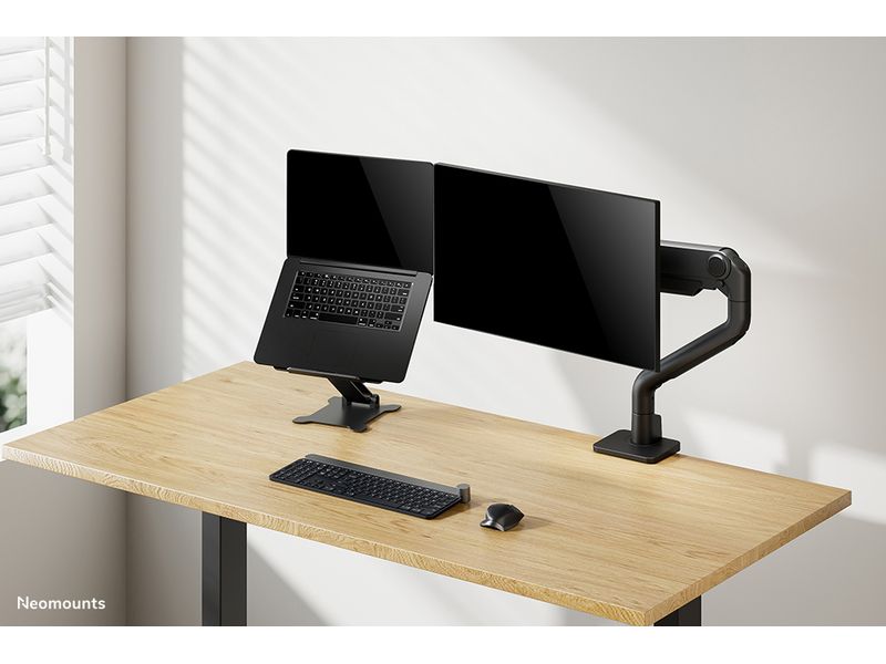 NEOMOUNTS Notebookständer DS20-740BL1 bis 5 kg – Schwarz Faltbarer Laptop-Ständer für Laptops von 11 bis 15
