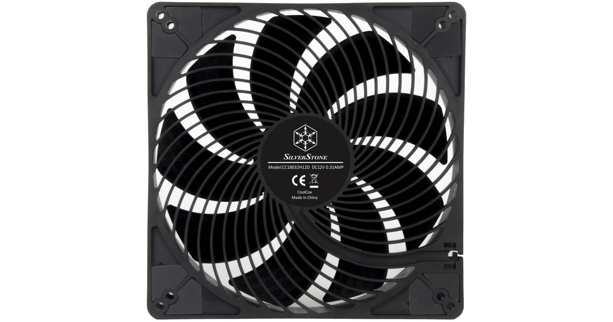 SilverStoneAir Penetrator 184i PRO case fan  (Zwart, 180 x 180 x 32 mm, PWM)