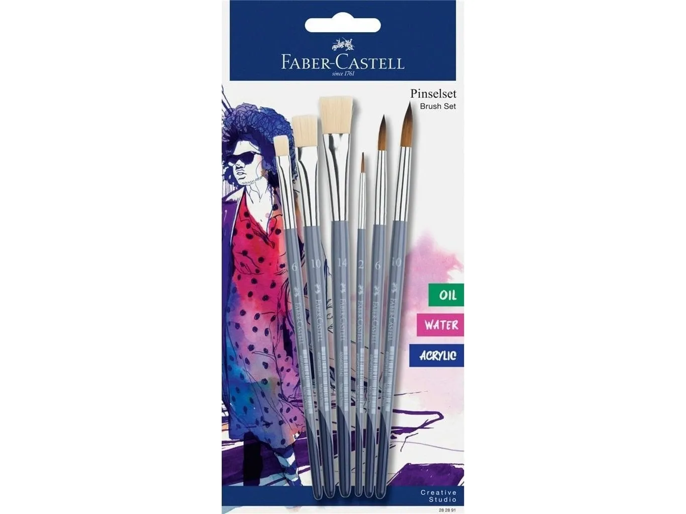 Faber-Castell Creative Studio Brush Set, Børstesæt, Blandet, Syntetisk