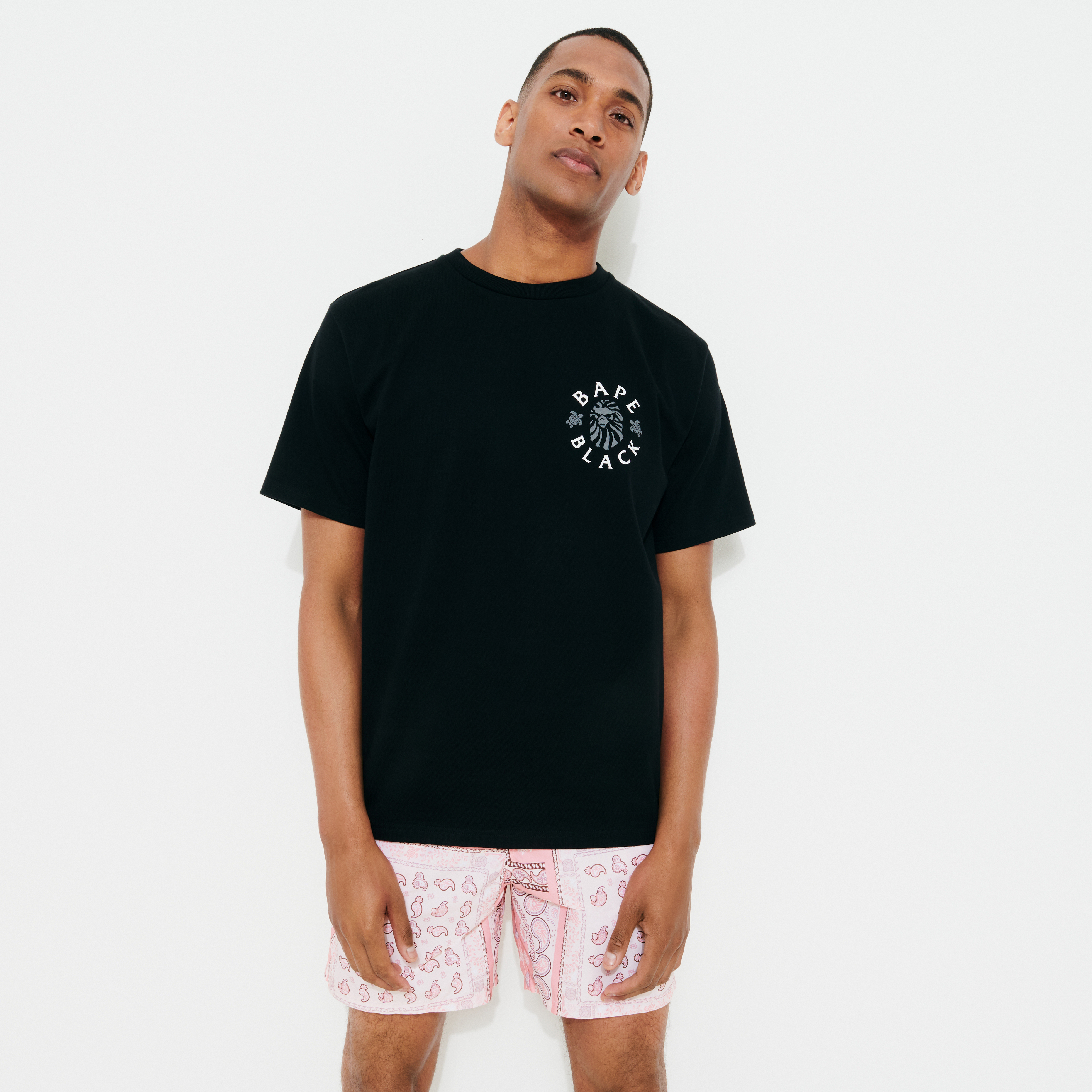 T-Shirt homme Logo imprimé - Vilebrequin x BAPE® BLACK | Site Vilebrequin | TPEZ2P89