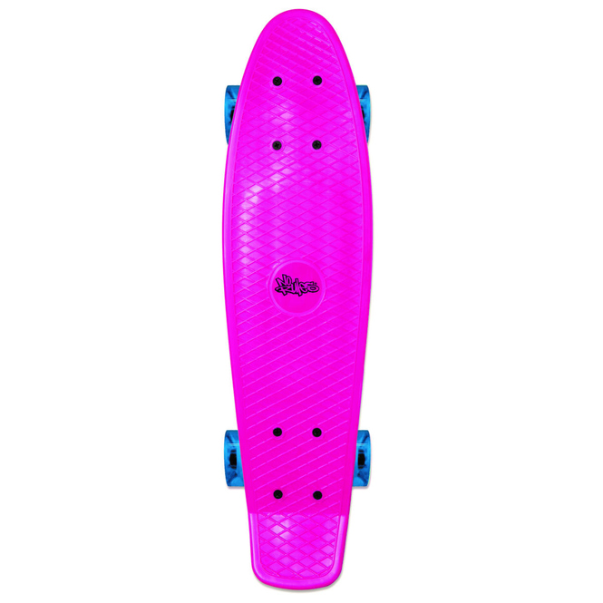 Skateboard - Fun pink- mit Leuchtrollen