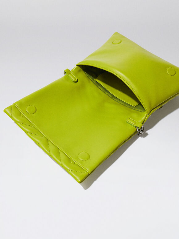 Bolsa de ombro acolchoada - Amarela