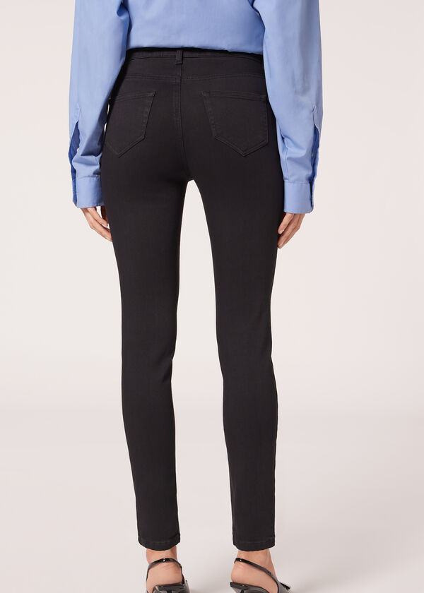Calça jeans skinny térmica de toque suave