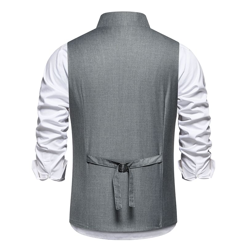 Fireon - Effen asymmetrisch vest met knopen