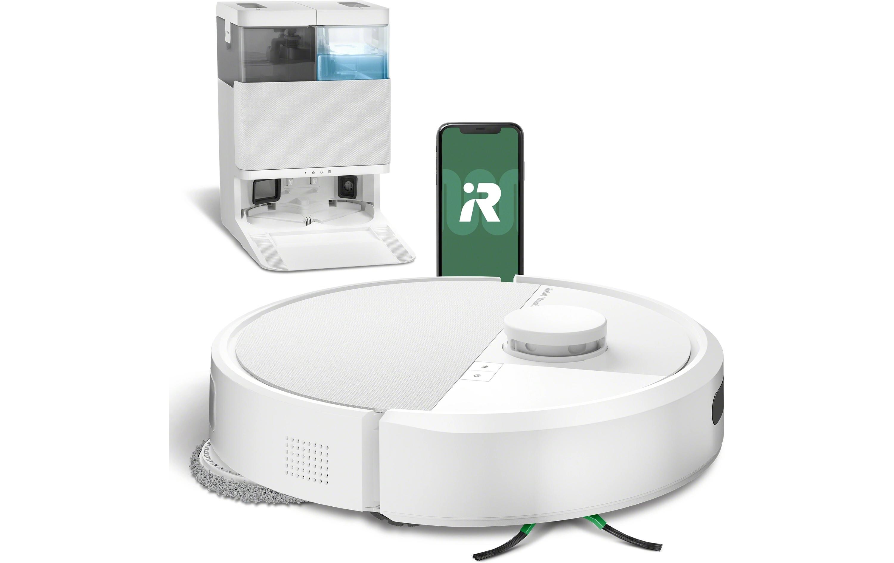 Saug- und Wischroboter Roomba Plus 405 Combo + AutoWash Dock<br>Zwei Wischmops für eine Streifenfreie Reinigung im ganzen Zuhause