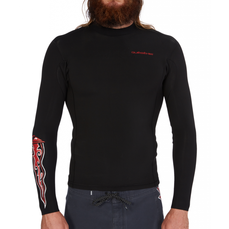 Top néoprène Quiksilver Sessions Capsule 1.5 mm manches longues noir