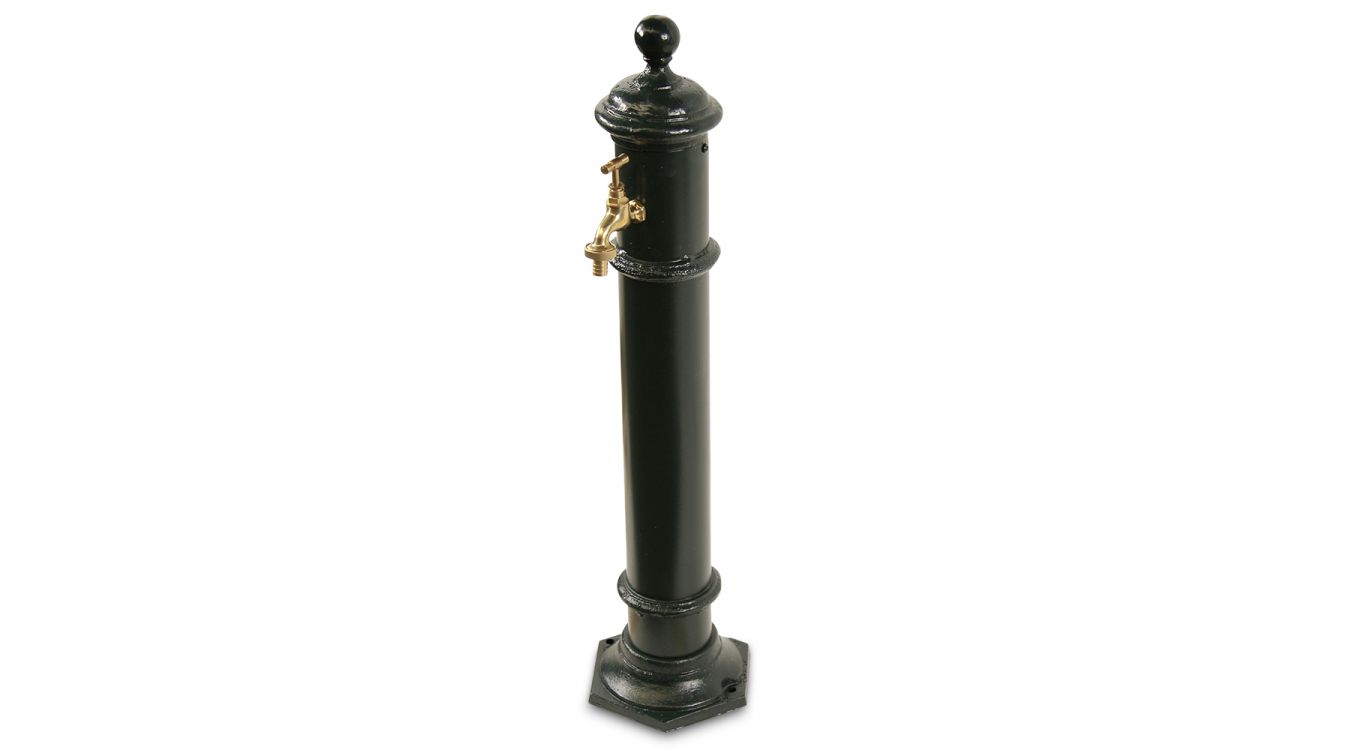 Fontaine de jardin métal vert 17x19x73cm