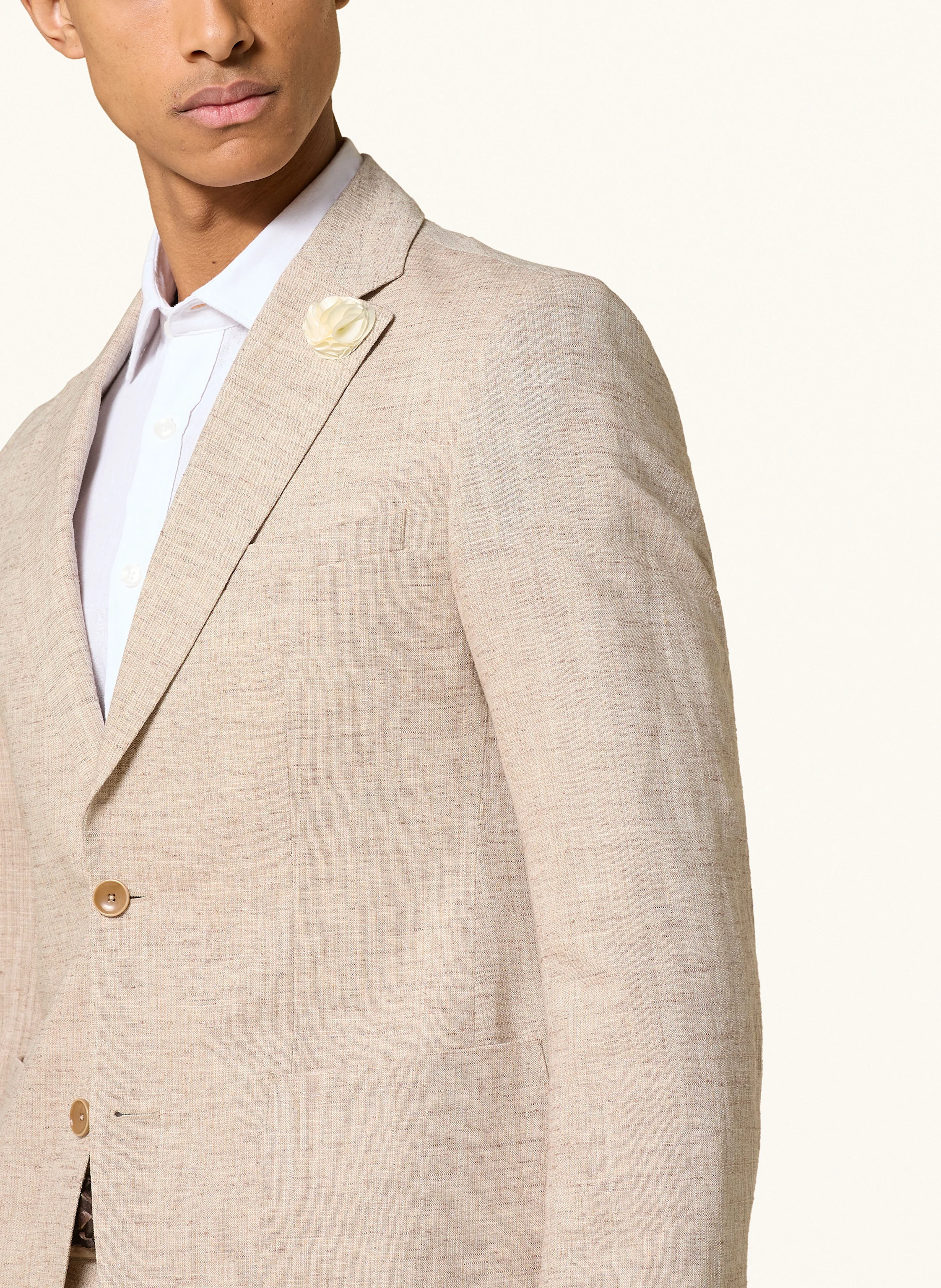CG - CLUB of GENTS Anzugsakko PETERSON Slim Fit mit Leinen