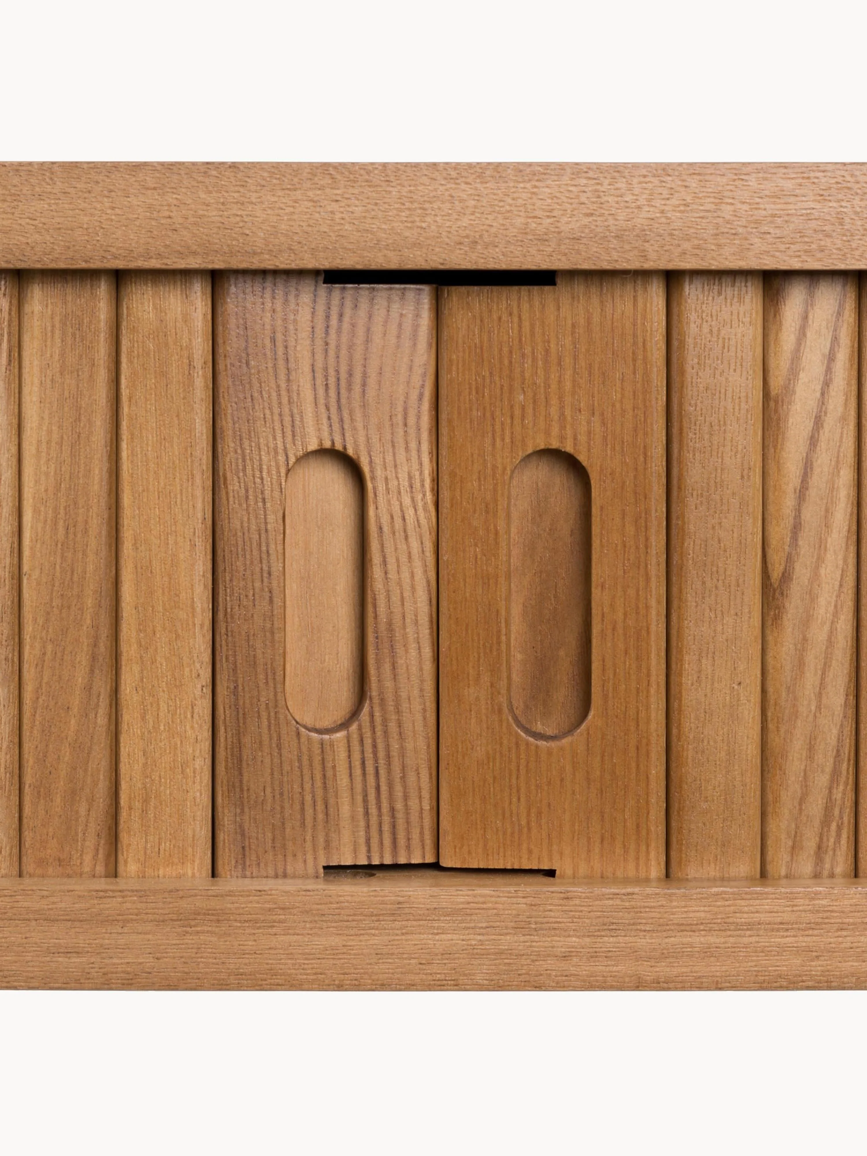 Houten wandtafel Barbier met geribde voorkant