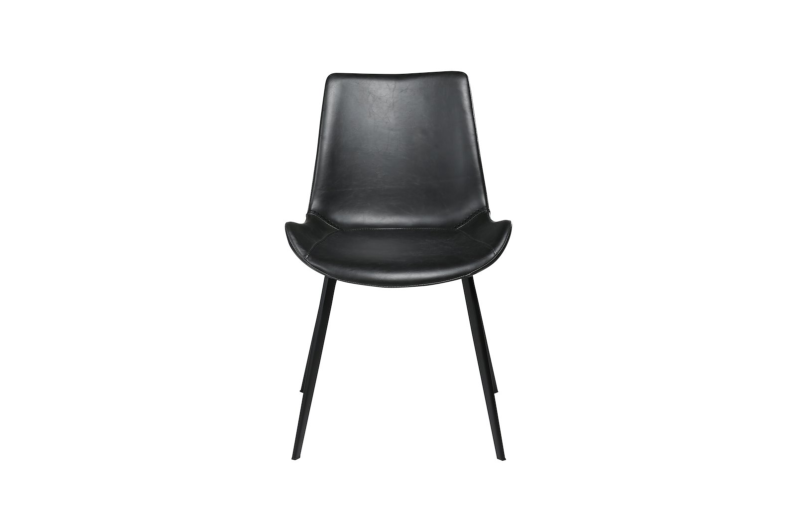 Hype spisestol PU Vintage Black Art og sorte ben.