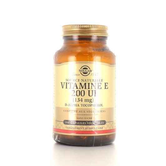 Solgar Vitamine E naturelle 200 UI - Complément alimentaire antioxydant