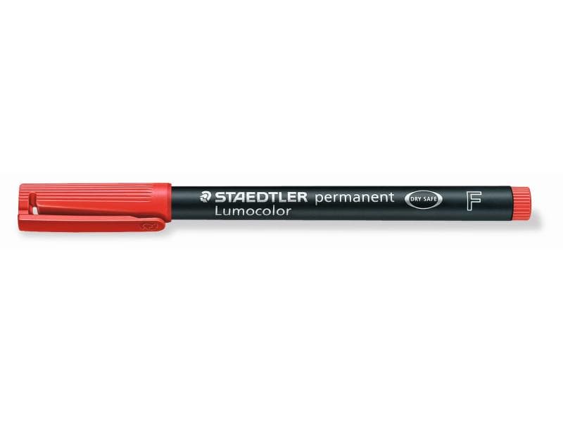 Staedtler Folienstift Lumocolor 318 F Rot, permanent Permanent-Universalstift F