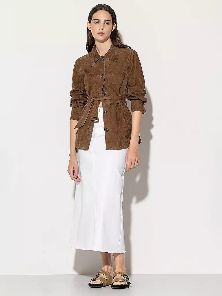 LUISA CERANO Lederjacke braun