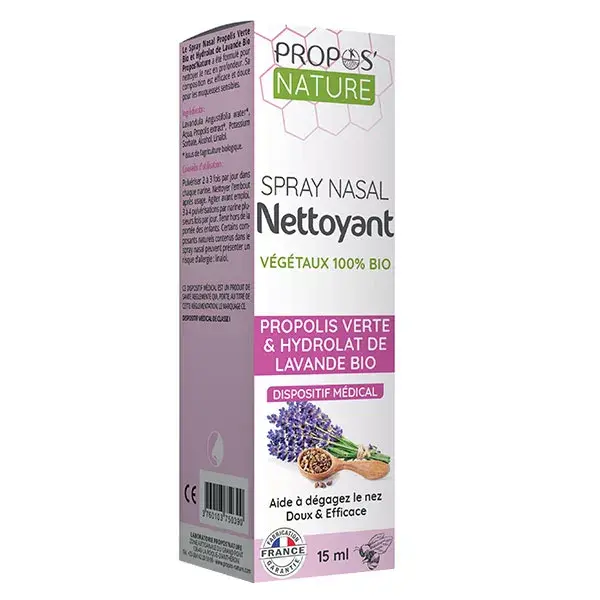 Spray Nasal de Apiterapia Natural Propos' Nature com Própolis Verde Orgânica 15ml