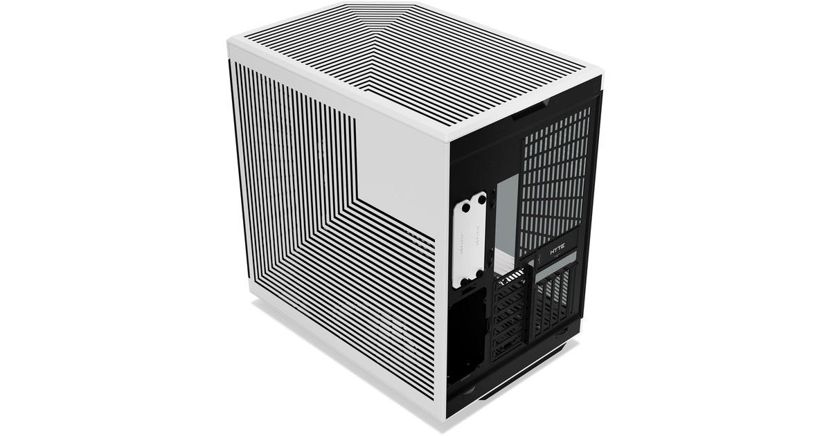 HYTEY70 Touch Infinite midi tower behuizing  (Wit/zwart | 2x USB-A | 1x USB-C | Tempered Glass)