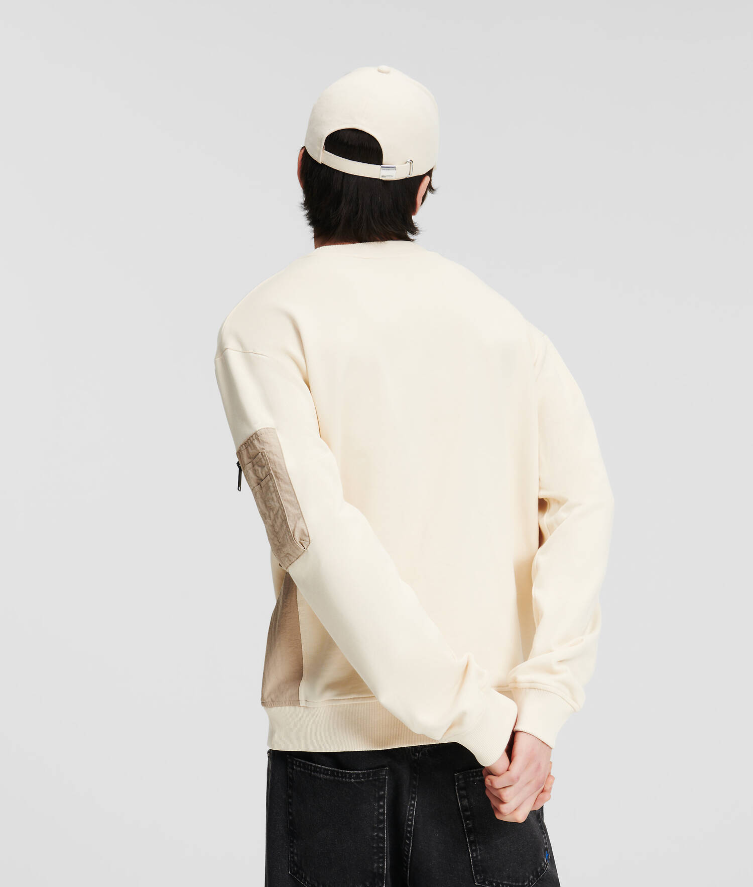 SWEAT-SHIRT KLJ EN MATIÈRES MÉLANGÉES