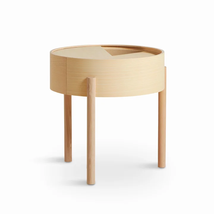 Woud - Arc Beistelltisch Ø 42 cm H 45 cm, Eiche geölt