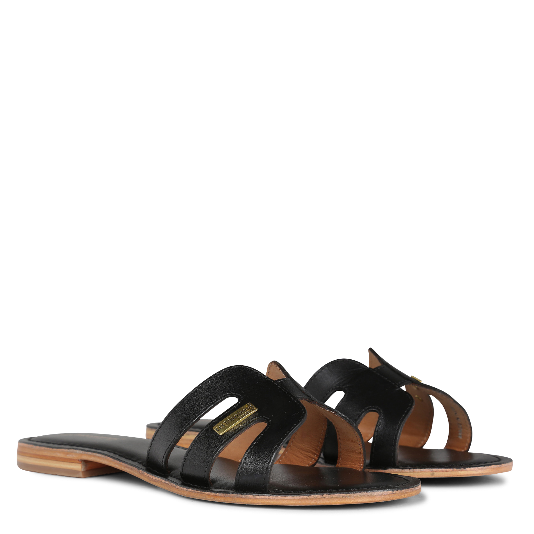 DAMIA - Mules en cuir| Noir