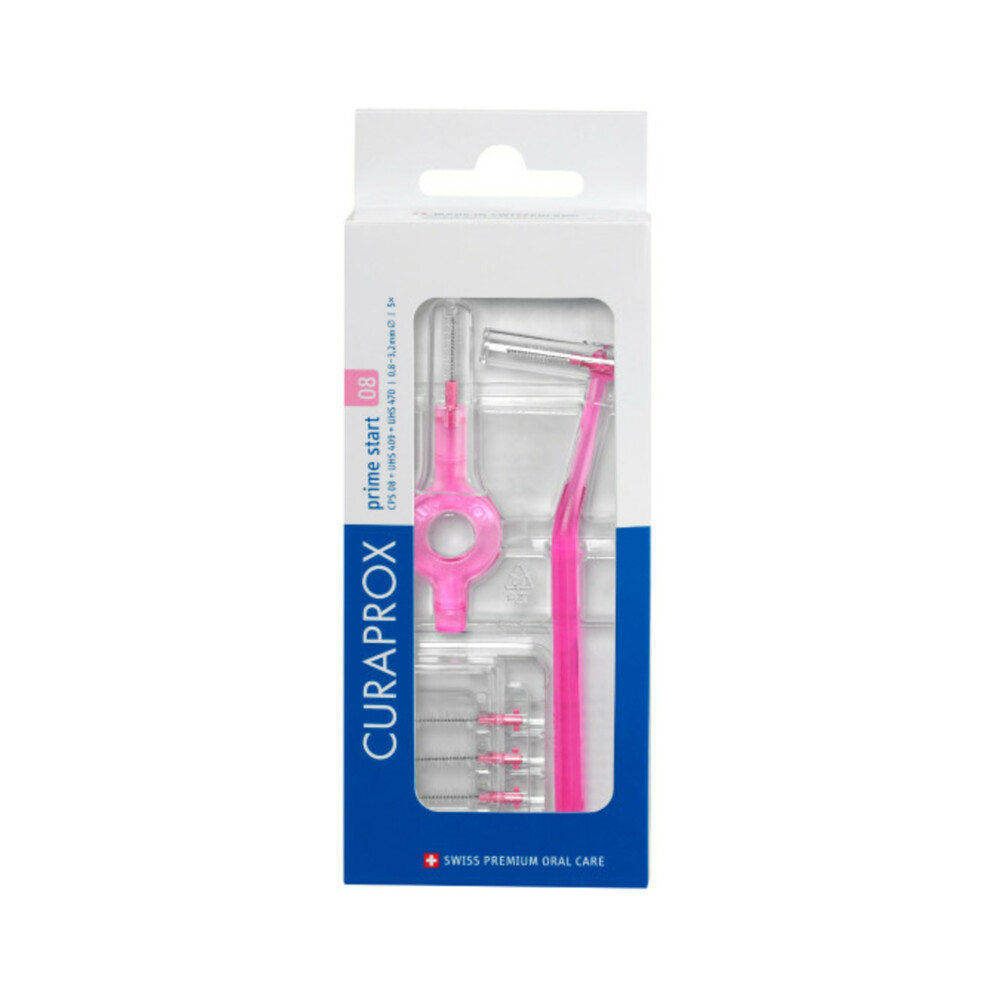 Curaprox Interdentale Rager Prime Start CPS 08 Roze 0,8mm5 stuks