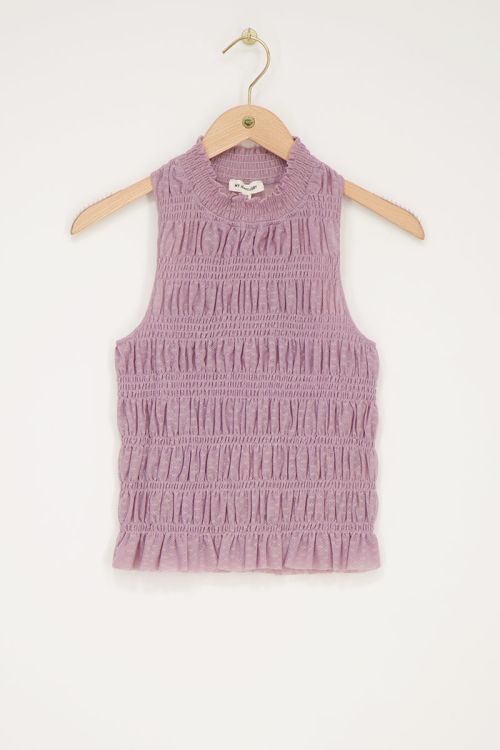 Lila tule smock top