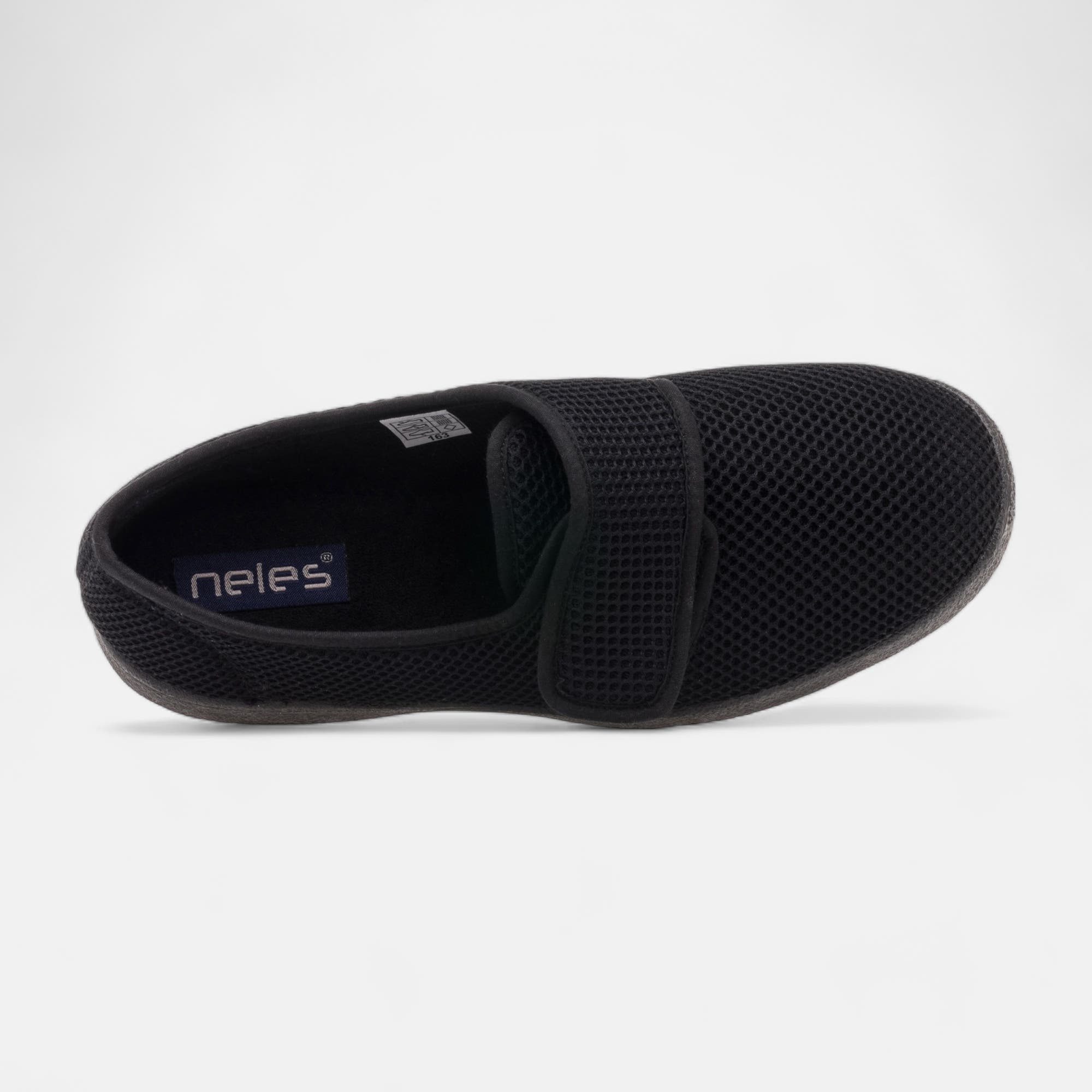 Pantoufles attaches velcros Homme noir