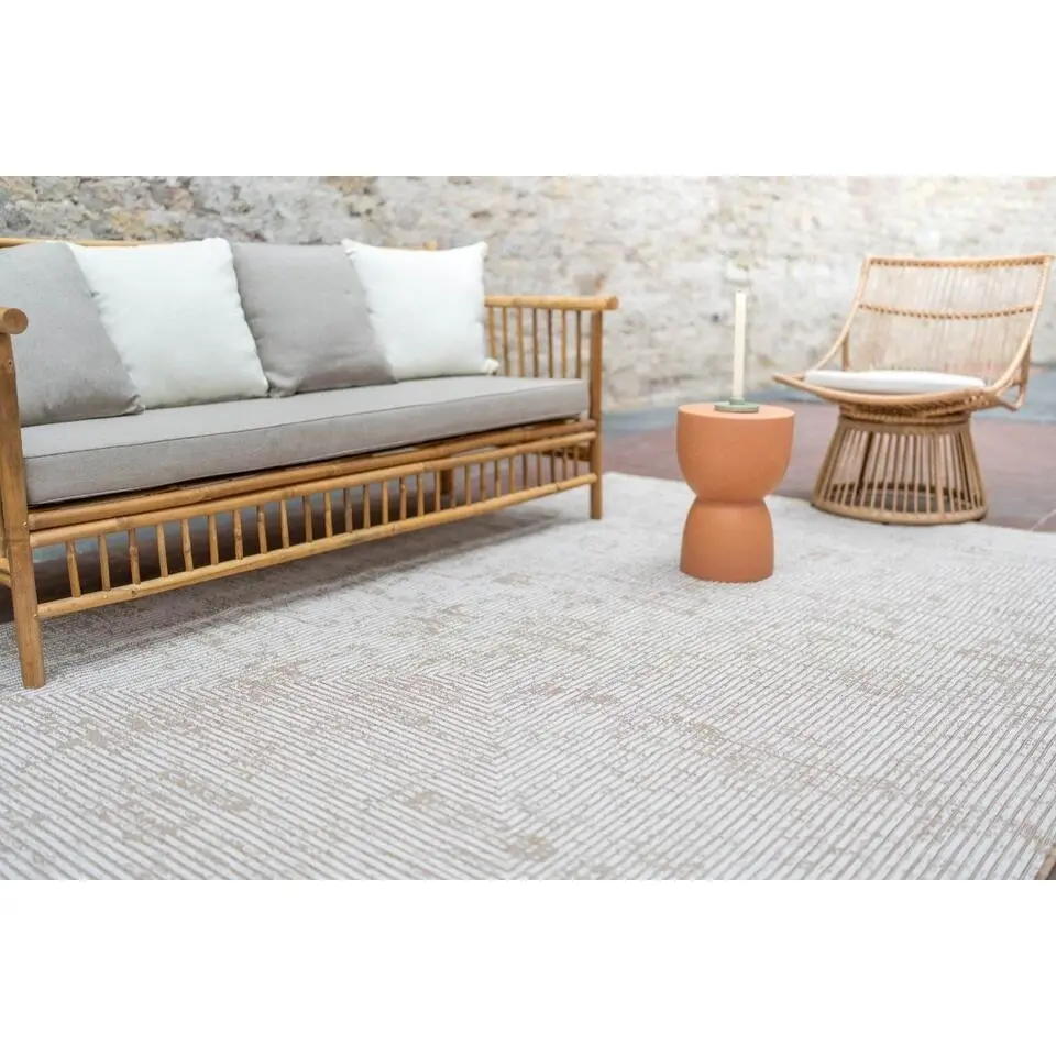 Interieur05 Jute buitenkleed naturel lines - 340 x 240 cm