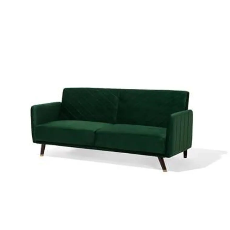 SENJA - Slaapbank 3-zits - Donkere houtkleur - Polyester