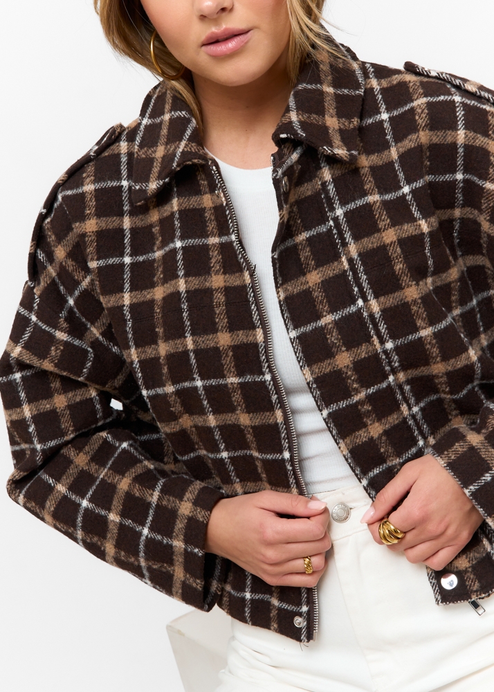 Elisa jacket choco bruin