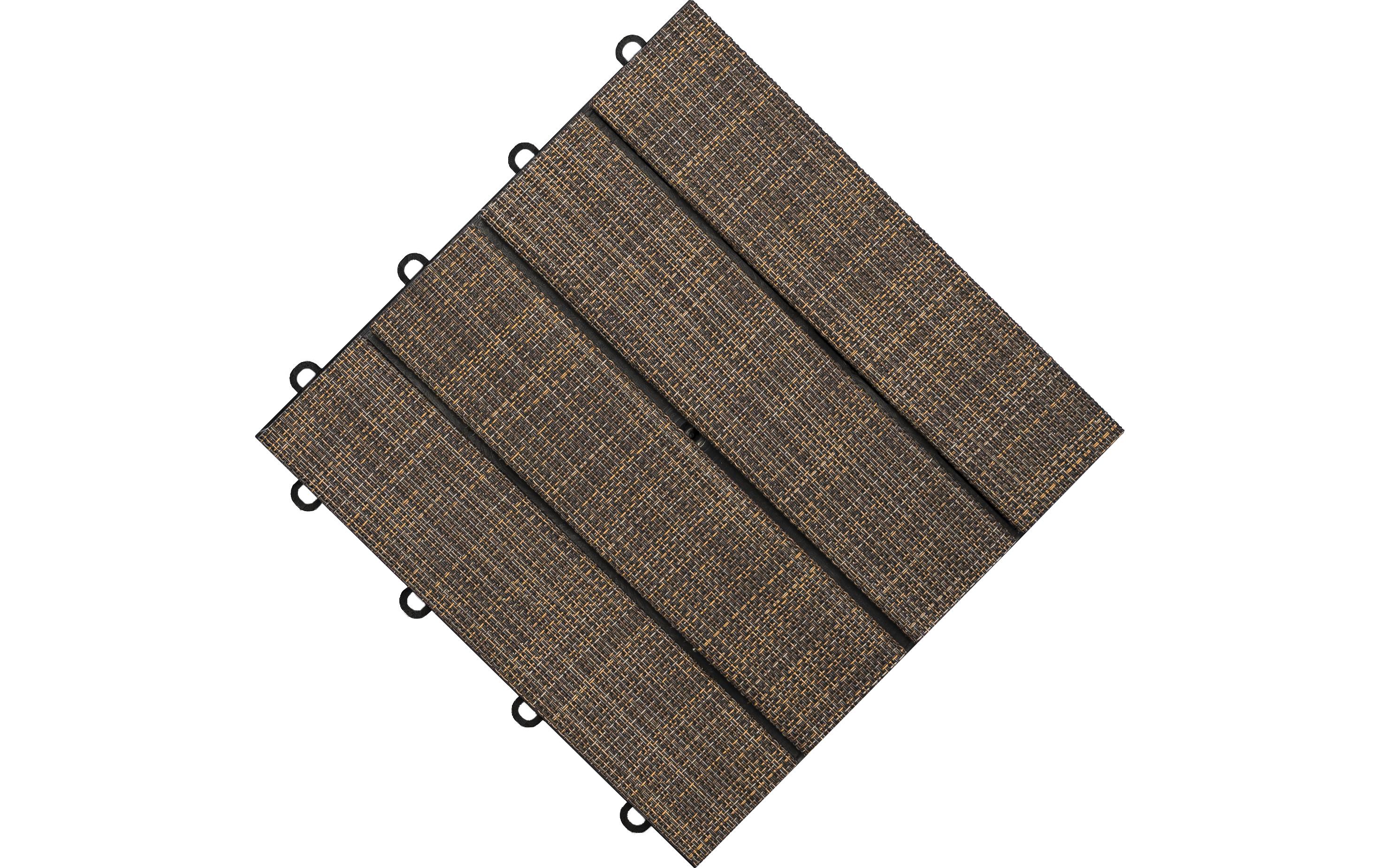 Balkon-& Terrassenplatten Tex, Braun, 6 Stk.Bodenplatte für den Aussenbereich