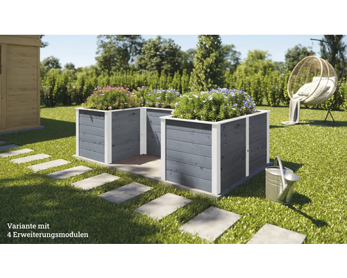 Uitbreidingsset voor verhoogd bed weka Modulair 67 x 69 x 69 cm grijs