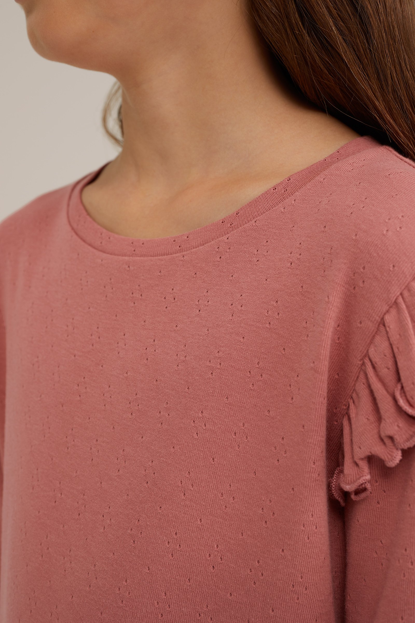 Meisjes nachthemd met ruches WE Fashion Lichtroze