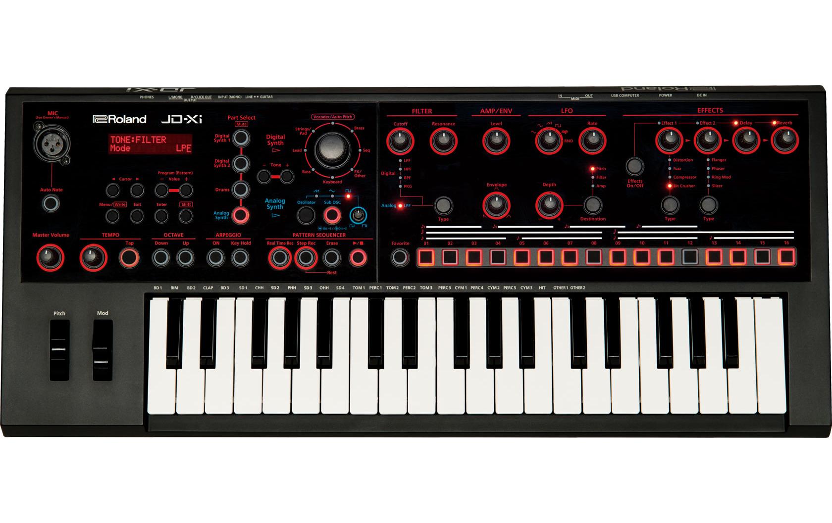 Synthesizer JD-Xi<br>Interaktiver analog-digitaler Crossover-Synthesizer