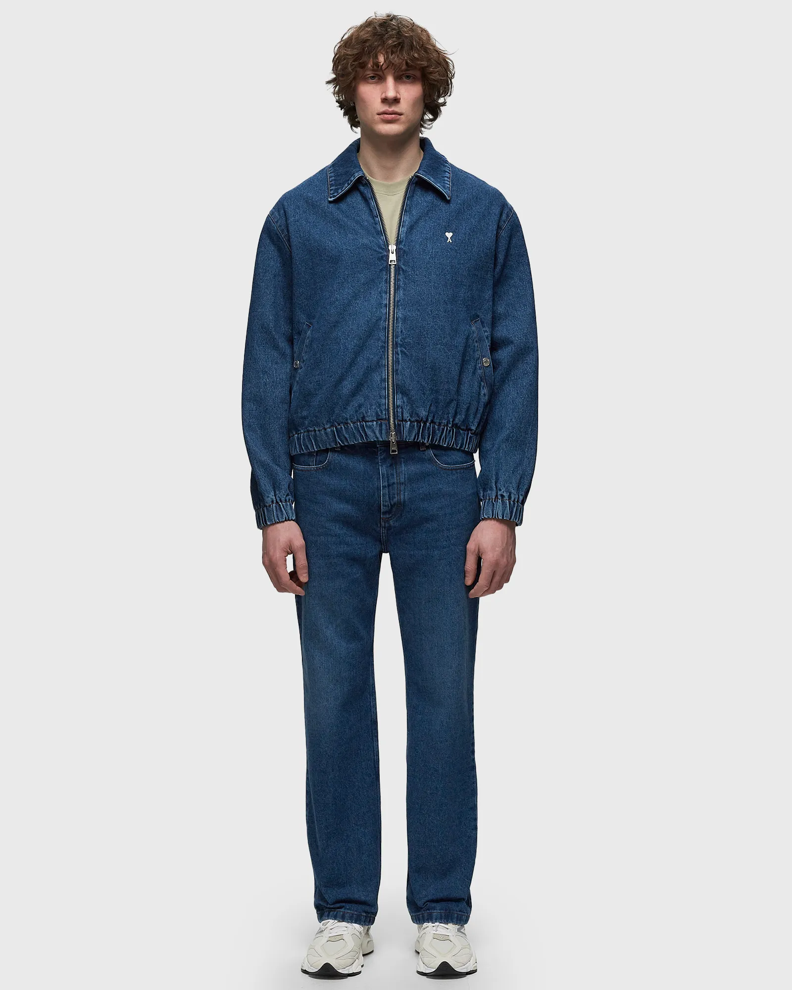 Calça jeans reta AMI Paris