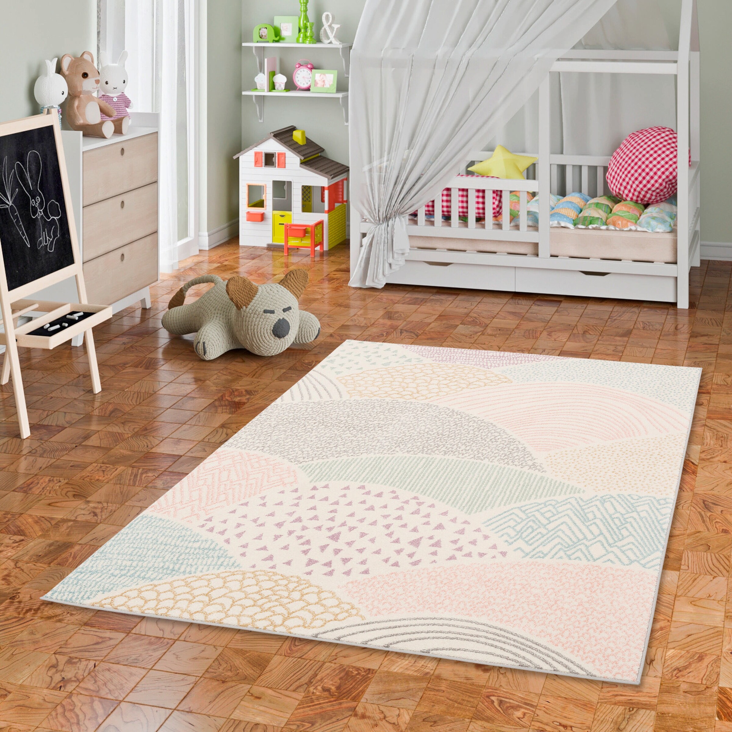 Pergamon Kinder Teppich Softstar Kids Fantasy Bunt Bunt