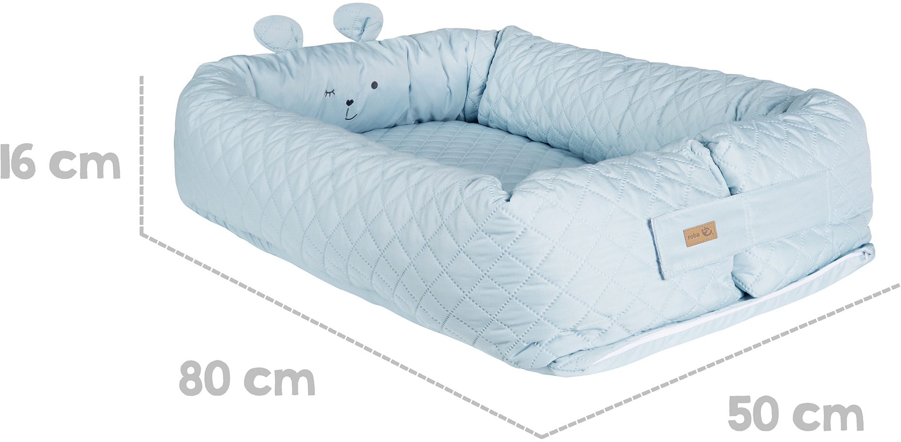 roba® Kuschelnest »Babylounge, roba style, Benny, hellblau« 3in1
