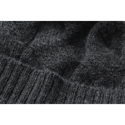 Damen-Strickmütze Royal Alpaka, Anthrazit